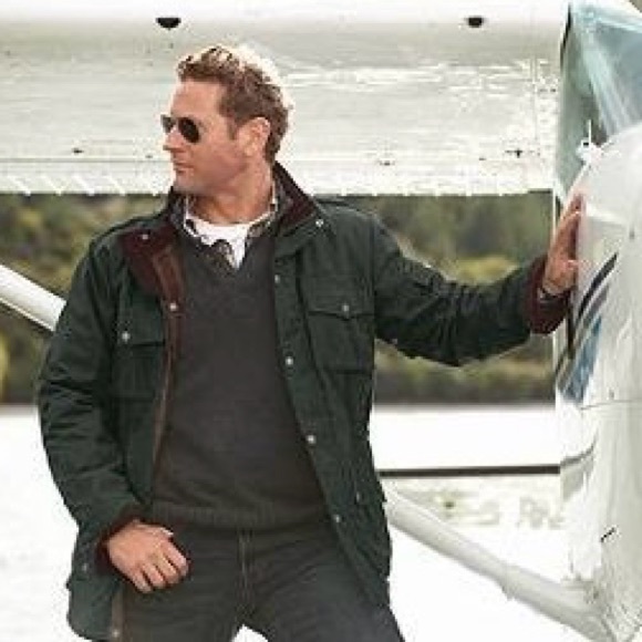 Eddie Bauer Waxed Cotton The Eddie Field Barn Coat Jacket in Army Green Men's XL - Picture 15 of 16